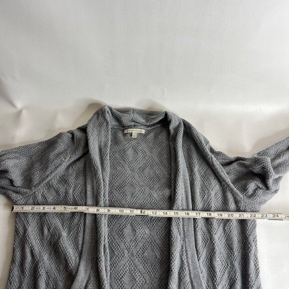 41 Hawthorn Womens Cardigan Sweater Size 1X Gray Open Front With Pockets - Picture 9 of 10